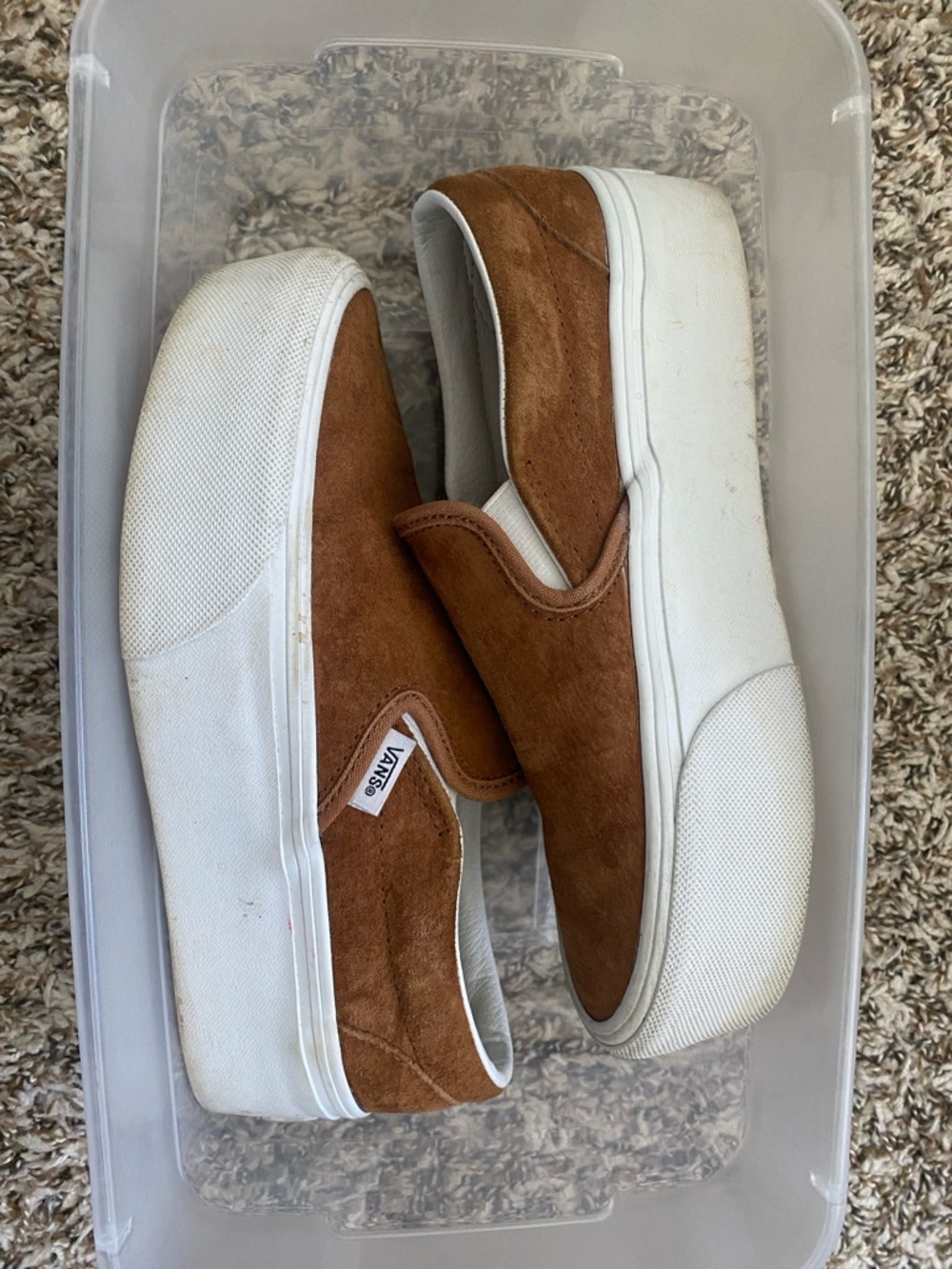 Vans Suede Slip-On Sneakers in Chestnut Brown - Picture 4 of 4